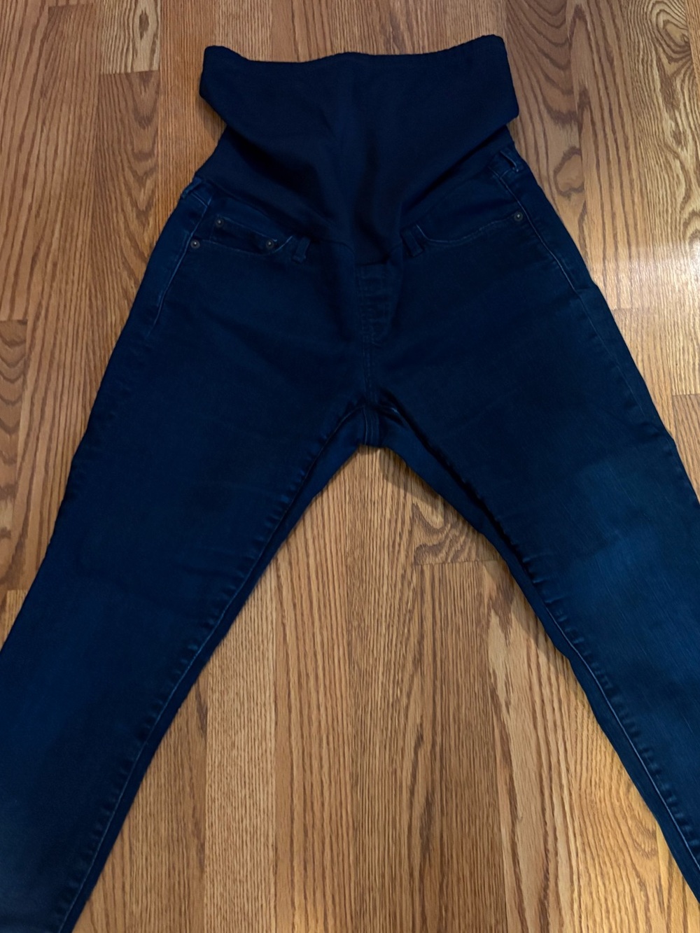 Gap Maternity 1969 Dark Blue Maternity Skinny Jeans with Overband Waist size 8